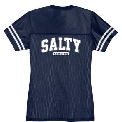Salty Women's Christian Jersey - ClaimedbyGodDesigns