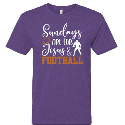 Sundays Are For Him and Football Youth Christian Jersey T-shirt - ClaimedbyGodDesigns