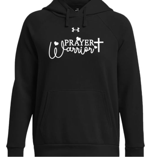 Prayer Warrior Women's Christian Fleece Hooded Sweatshirt - ClaimedbyGodDesigns