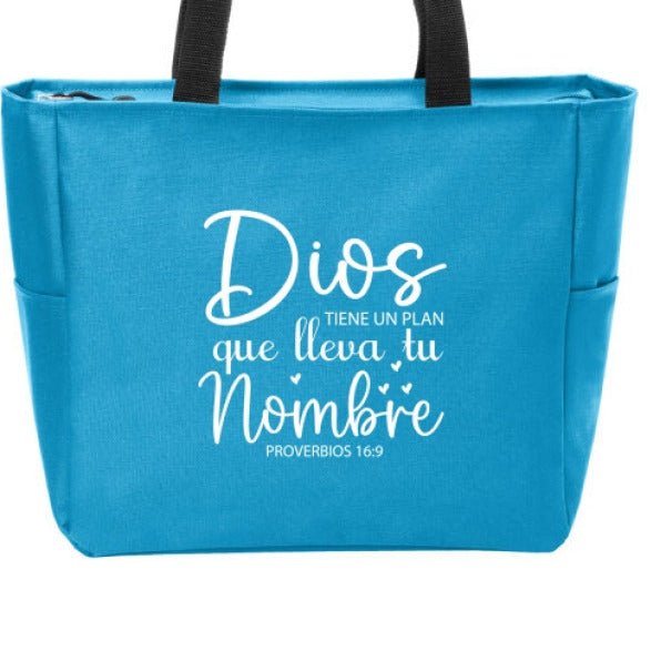 Dios Tiene Un Plan Que Lleva Tu Nombre Spanish Christian Tote Bag - ClaimedbyGodDesigns