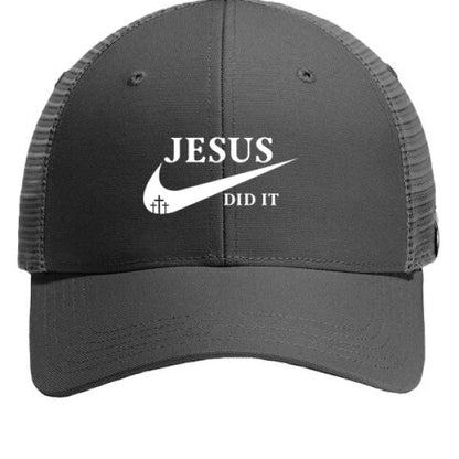 He Did It Adult Christian Mesh - back Hat - ClaimedbyGodDesigns