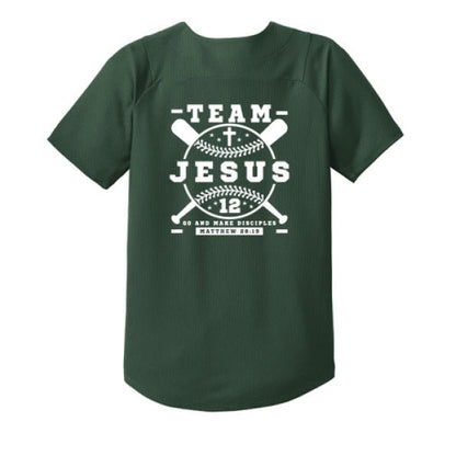 Team Him Baseball Youth Christian Full - button Jersey - ClaimedbyGodDesigns