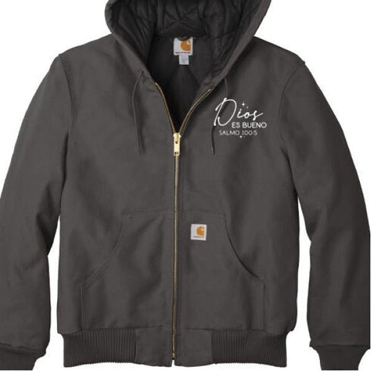 Dios Es Bueno Quilted Flannel lined Spanish Men's Christian Jacket - ClaimedbyGodDesigns