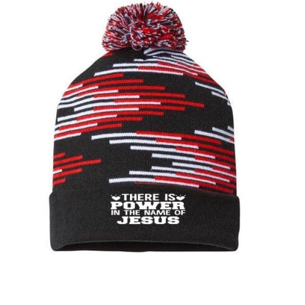 There Is Power In His Name Adult Christian Beanie - ClaimedbyGodDesigns