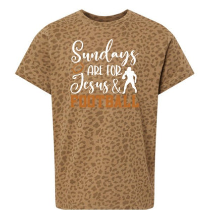 Sundays Are For Him and Football Youth Christian Jersey T-shirt - ClaimedbyGodDesigns