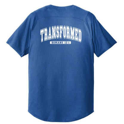 Transformed Men's Christian Full - Button Jersey - ClaimedbyGodDesigns