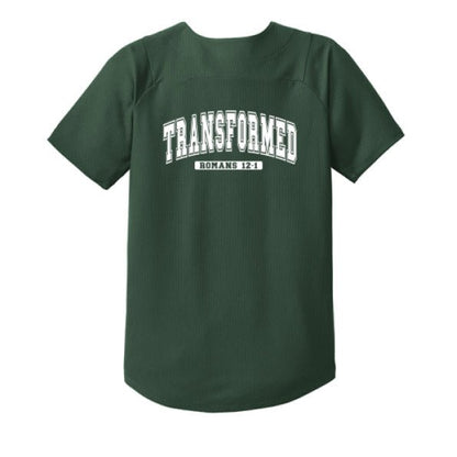 Transformed Youth Christian Full - button Jersey - ClaimedbyGodDesigns