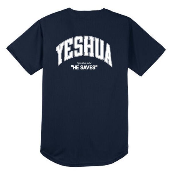 Yeshua Men's Christian Full Button Jersey - ClaimedbyGodDesigns