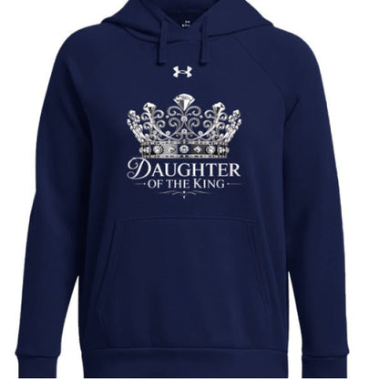 Daughter Of The King Women's Christian Pullover Fleece Hooded Sweatshirt - ClaimedbyGodDesigns