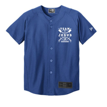Team Him Baseball Youth Christian Full - button Jersey - ClaimedbyGodDesigns