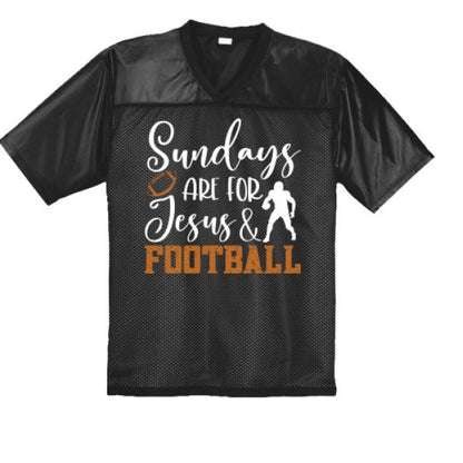 Sundays Are For Him and Football Men's Christian Jersey - ClaimedbyGodDesigns
