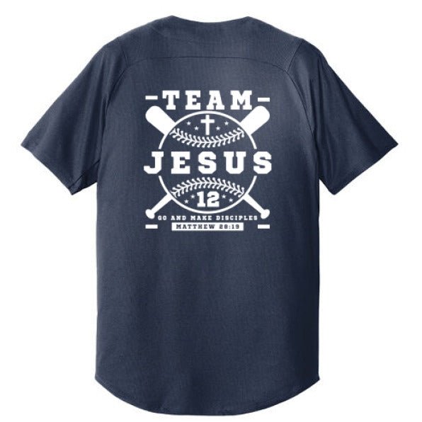 Team Him Baseball Men's Christian Full - button Jersey - ClaimedbyGodDesigns