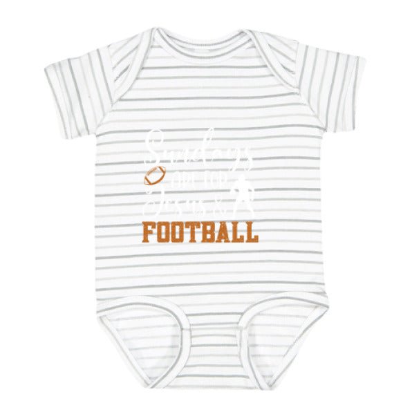 Sundays Are For Him and Football Christian Baby Jumpsuit - ClaimedbyGodDesigns