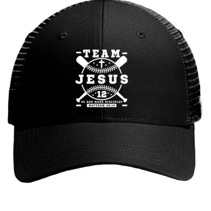 Team Him Baseball Adult Christian Hat - ClaimedbyGodDesigns