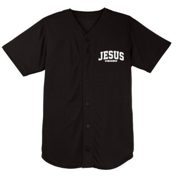 Way Truth Life Men’s Christian Full Button Jersey - ClaimedbyGodDesigns
