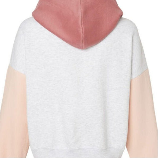 All Things Are Possible Women’s Christian Colorblock Crop Hooded Sweatshirt - ClaimedbyGodDesigns