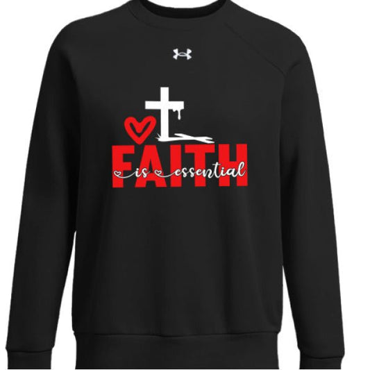Faith is Essential Women's Pullover Fleece Sweatshirt - ClaimedbyGodDesigns