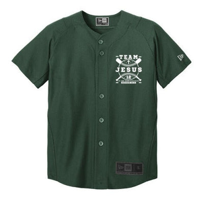 Team Him Baseball Youth Christian Full - button Jersey - ClaimedbyGodDesigns