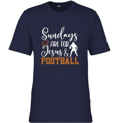 Sundays Are For Him and Football Men's Christian T-shirt - ClaimedbyGodDesigns