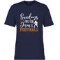 Sundays Are For Him and Football Men's Christian T-shirt - ClaimedbyGodDesigns