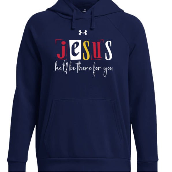 He'll Be There For You Women's Christian Pullover Fleece Hooded Sweatshirt - ClaimedbyGodDesigns