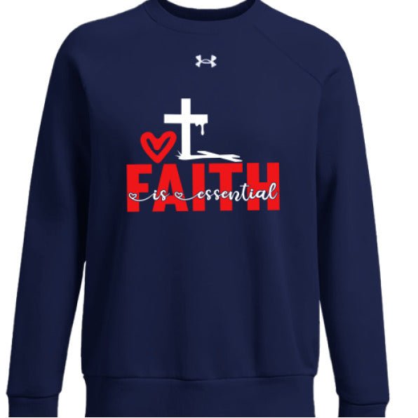 Faith is Essential Women's Pullover Fleece Sweatshirt - ClaimedbyGodDesigns