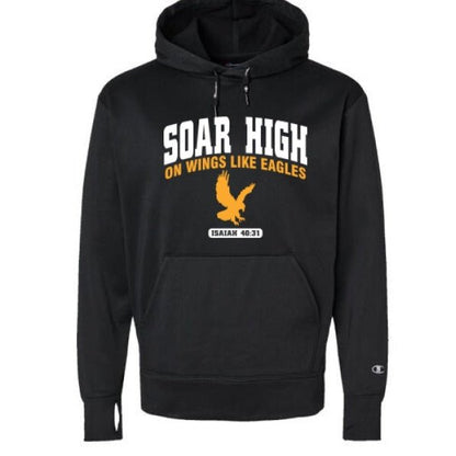 Soar High Men’s Christian Pullover Hooded Sweatshirt - ClaimedbyGodDesigns