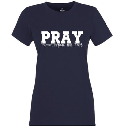 PRAY Women's Christian T-shirt - ClaimedbyGodDesigns