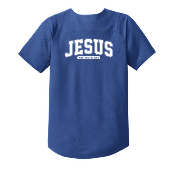 Way Truth Life Youth Christian Full - button Jersey - ClaimedbyGodDesigns