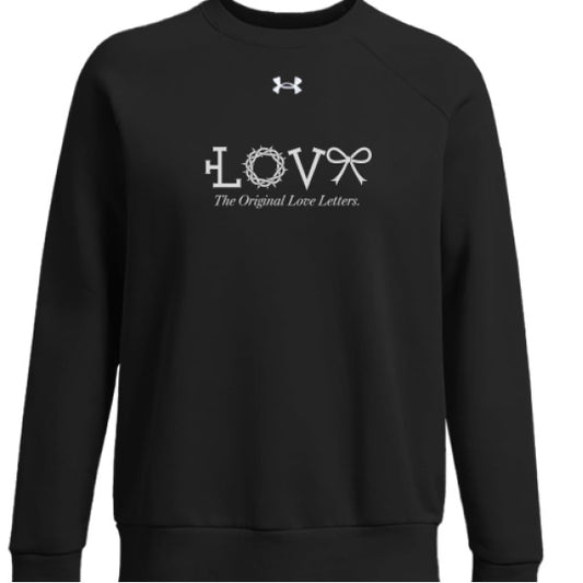 Love Letters Women's Christian Fleece Pullover Sweatshirt - ClaimedbyGodDesigns