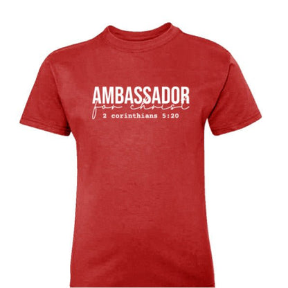 Ambassador For Him Youth Christian T-shirt - ClaimedbyGodDesigns