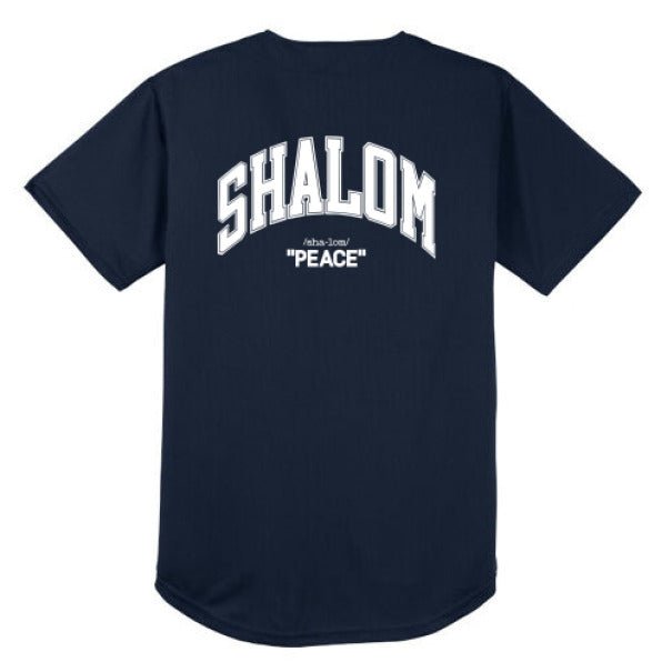 Shalom Men's Christian Full Button Jersey - ClaimedbyGodDesigns