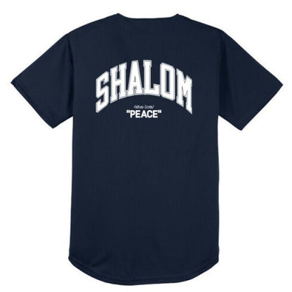Shalom Men's Christian Full Button Jersey - ClaimedbyGodDesigns