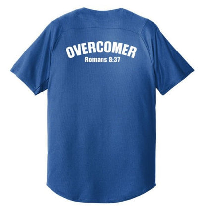 Overcomer Men's Christian Full - button Jersey - ClaimedbyGodDesigns