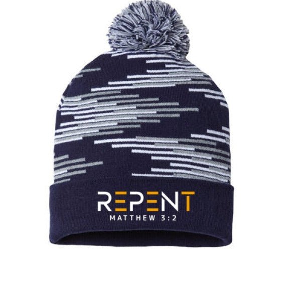 REPENT Adult Christian Beanie - ClaimedbyGodDesigns