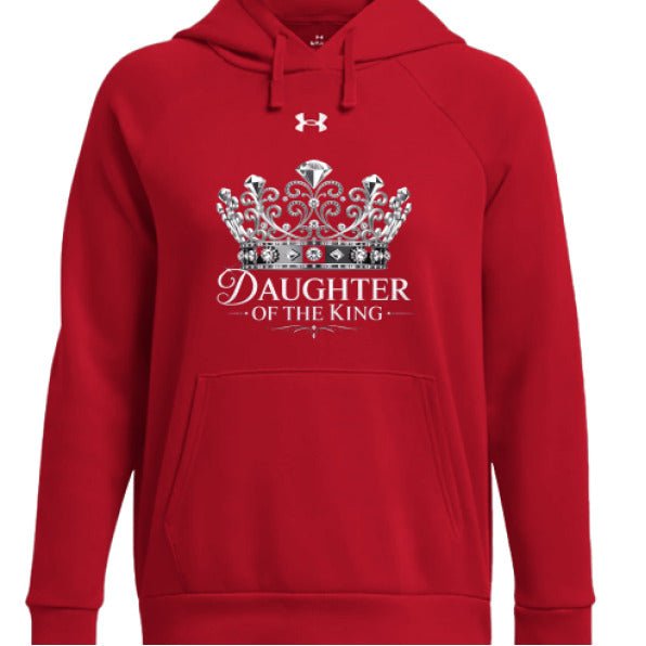 Daughter Of The King Women's Christian Pullover Fleece Hooded Sweatshirt - ClaimedbyGodDesigns