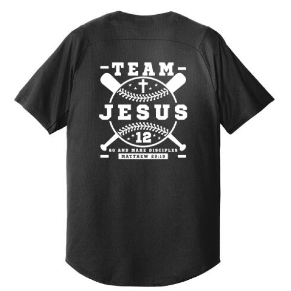 Team Him Baseball Men's Christian Full - button Jersey - ClaimedbyGodDesigns