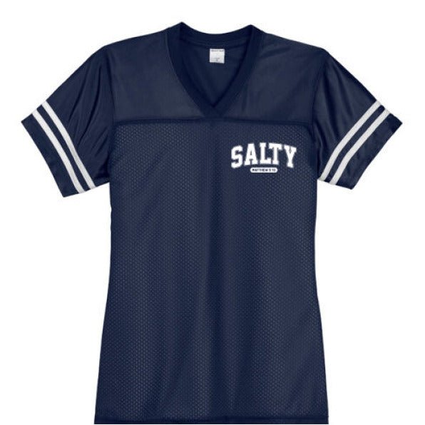 Salty Women's Christian Jersey - ClaimedbyGodDesigns