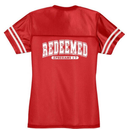 Redeemed Women's Christian Jersey - ClaimedbyGodDesigns