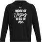More Of Him Less Of Me Men's Christian Pullover Fleece Hooded Sweatshirt - ClaimedbyGodDesigns