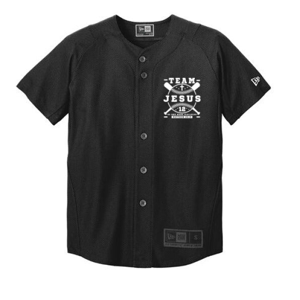 Team Him Baseball Youth Christian Full - button Jersey - ClaimedbyGodDesigns