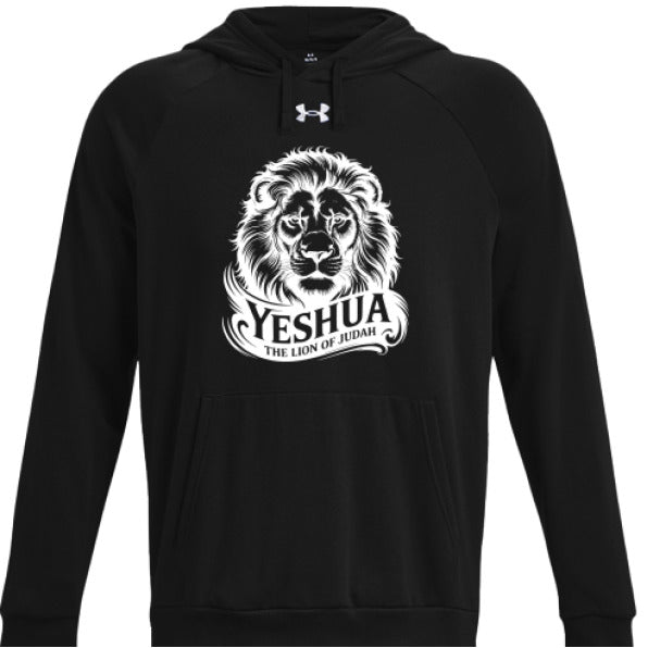 Yeshua Lion Of Judah Men's Christian Pullover Fleece Hooded Sweatshirt - ClaimedbyGodDesigns