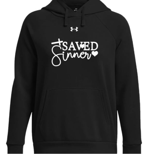 Saved Sinner Women's Christian Pullover Hooded Sweatshirt - ClaimedbyGodDesigns