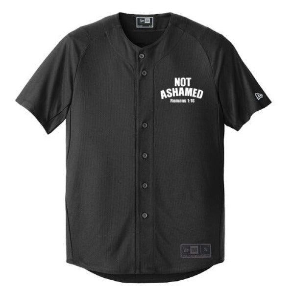 Not Ashamed Men's Christian Full - button Jersey - ClaimedbyGodDesigns