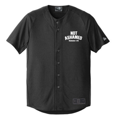 Not Ashamed Men's Christian Full - button Jersey - ClaimedbyGodDesigns