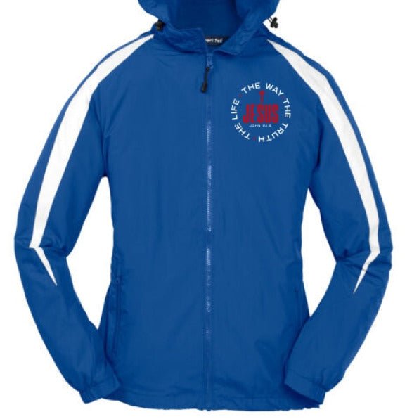 The Way The Truth The Life Youth Christian Fleece - Lined Colorblock Jacket - ClaimedbyGodDesigns