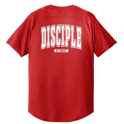 Disciple Men's Christian Full - button Jersey - ClaimedbyGodDesigns