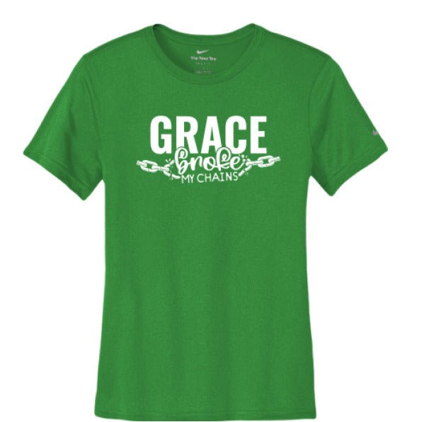 Grace Broke My Chains Women's Christian T-shirt - ClaimedbyGodDesigns