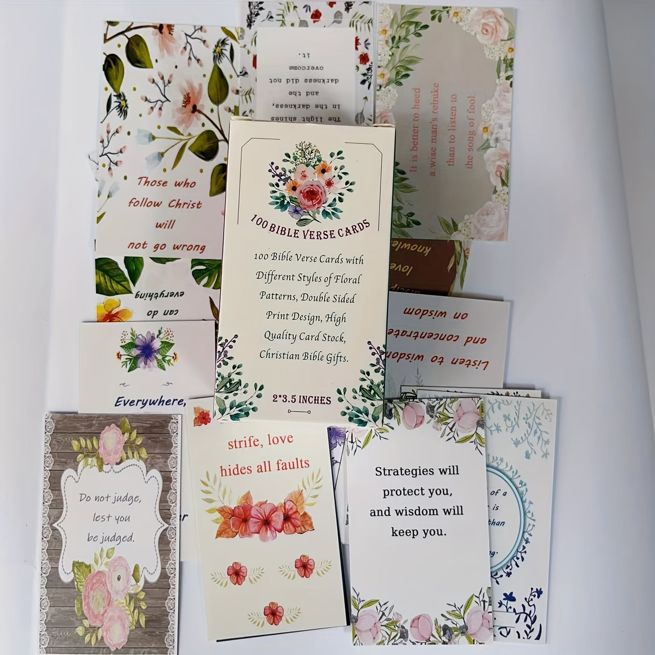 100pcs Prayer Cards With Assorted Bible Verses Christian Gift Idea claimedbygoddesigns