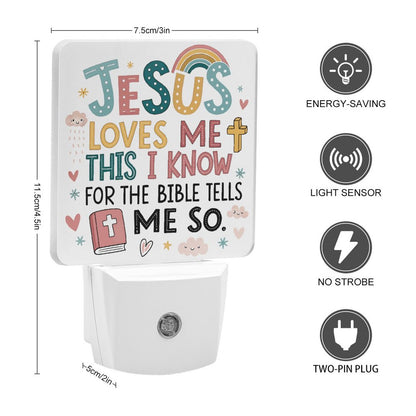 He Loves Me This I Know Christian kids Night Light